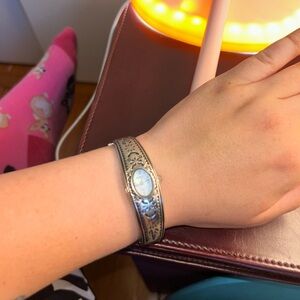 Silver Engraved Watch Bracelet